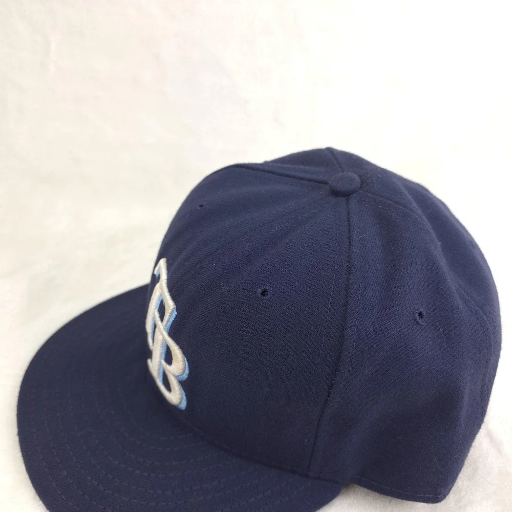 Tampa Bay Rays Hat On Field‎ Cap Fitted Mens 7 3/4 Blue MLB Baseball Made In USA